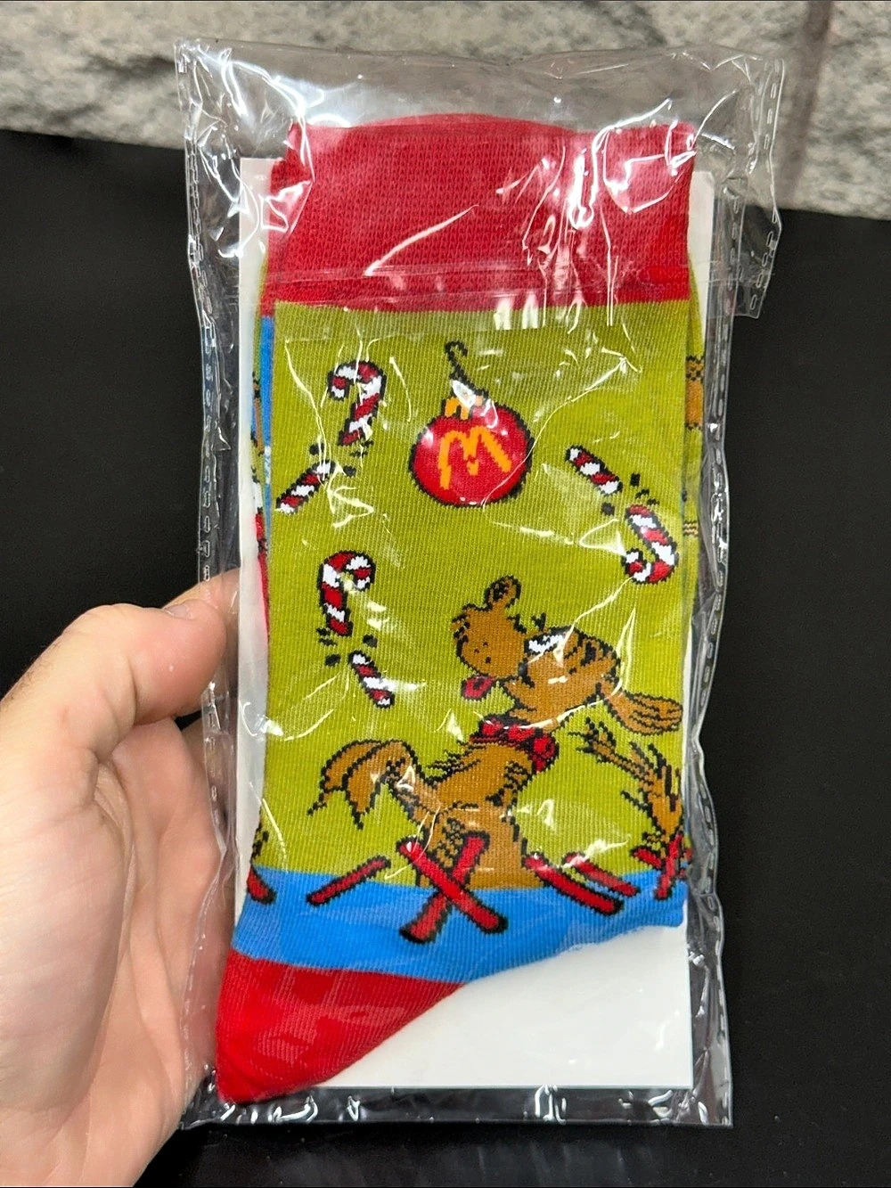 McDonald's The Grinch Promotional Socks Character Socks Red & Green